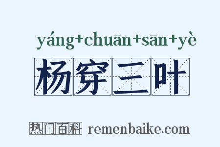 杨穿三叶是什么意思的图片